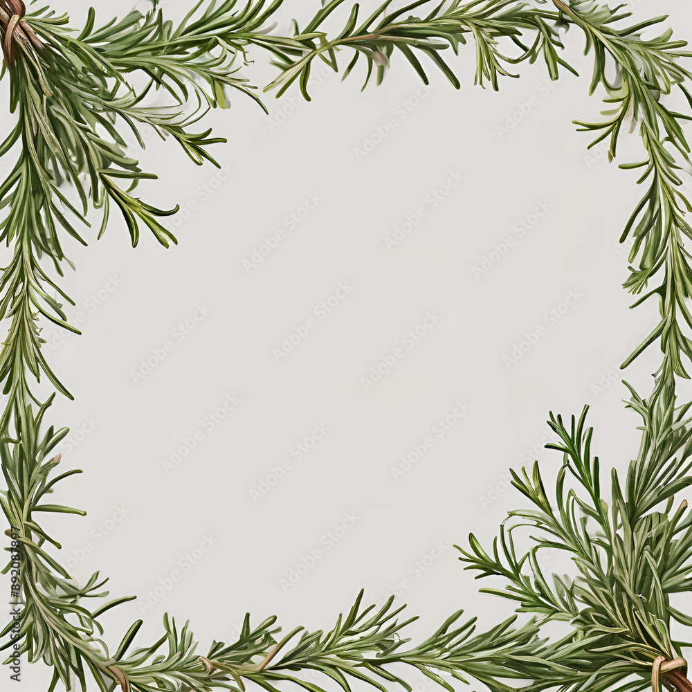 Rosemary set to be frame, and mint background. Rosemary set to be frame, and mint background.