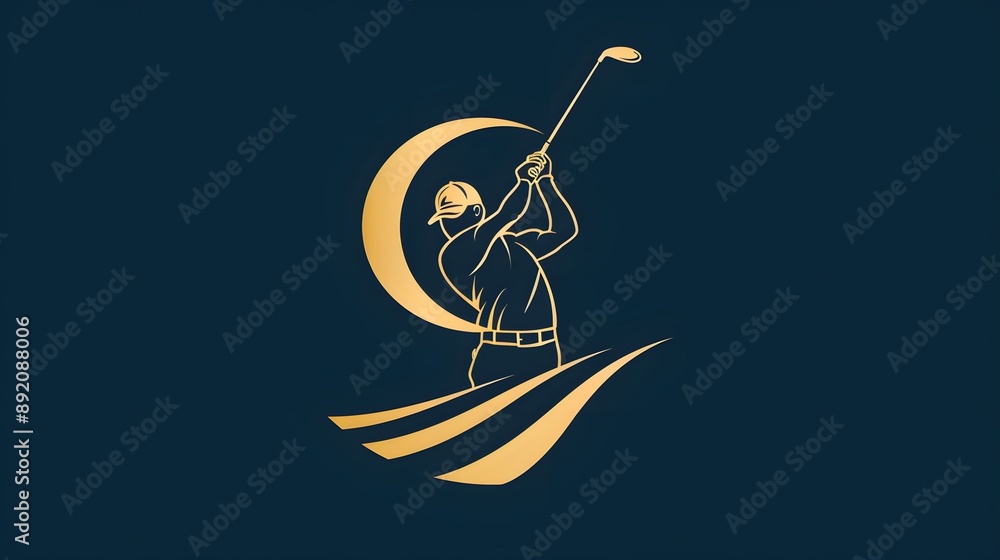 simple golf sport logo design vector. simple golf sport logo design vector.