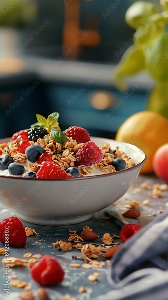 muesli with berries muesli with berries