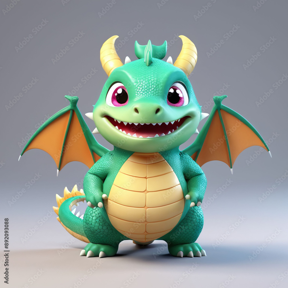 cute adorable fat chubby 3D dragon character with wings, mythology cute animal simple 3D render cute adorable fat chubby 3D dragon character with wings, mythology cute animal simple 3D render