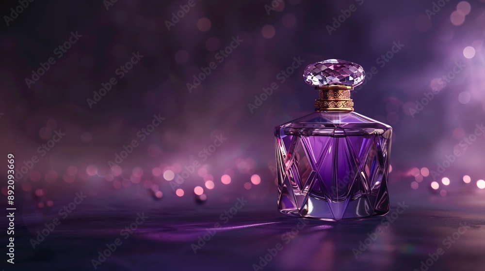 Elegant dark purple perfume bottle Elegant dark purple perfume bottle