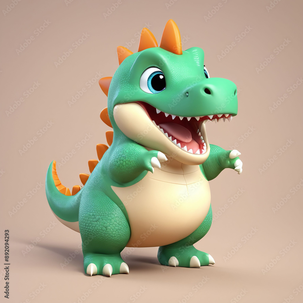 cute adorable 3D fat cubby dinosaur character, simple 3D render of dinosaur, isolated in light background cute adorable 3D fat cubby dinosaur character, simple 3D render of dinosaur, isolated in light background