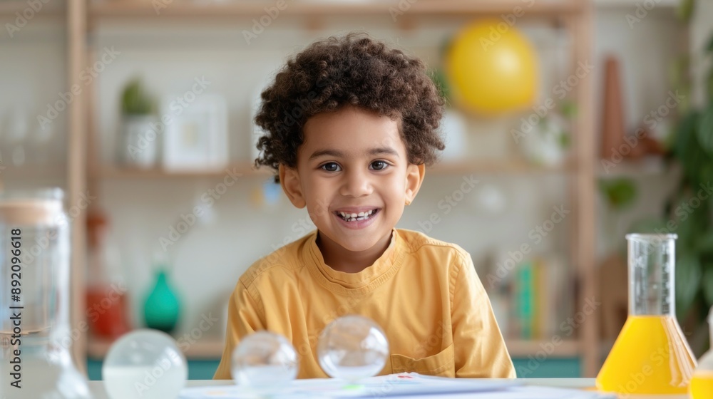 The happy students active learning in the classroom. The happy students active learning in the classroom.