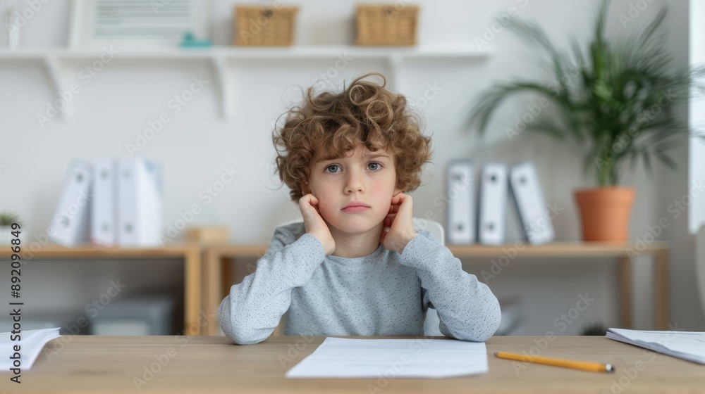 Cute children writing lists of their favorite things during a special writing lesson. Cute children writing lists of their favorite things during a special writing lesson.