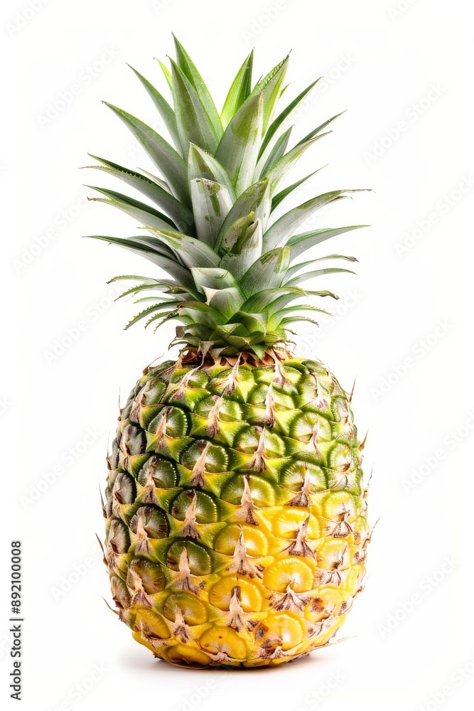 Mystic photo of Kona Sugarloaf Pineapple, isolated on white background Mystic photo of Kona Sugarloaf Pineapple, isolated on white background