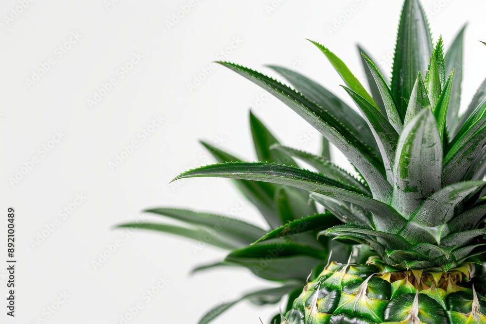 Mystic photo of MD-2 Pineapple on the vine, isolated on white background Mystic photo of MD-2 Pineapple on the vine, isolated on white background