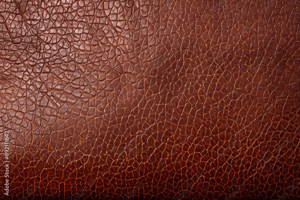 Fototapeta premium Processed collage of brown leather cloth surface texture. Background for banner, backdrop