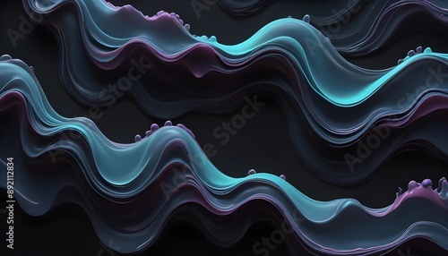 Wallpaper Mural Clear Plain Shiny Soft Vintage Bokeh Cloudy Wave Like Geometric Black Background or Texture Torontodigital.ca