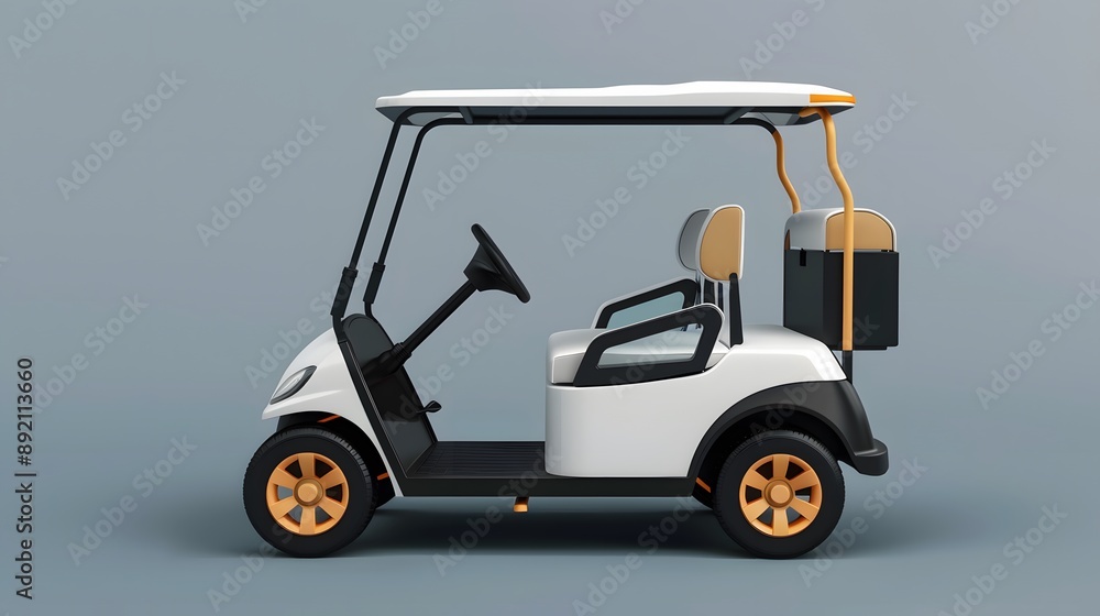 Fototapeta premium Golf Cart Mockup.