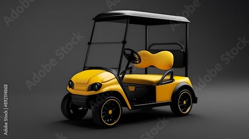 Golf Cart Mockup. 