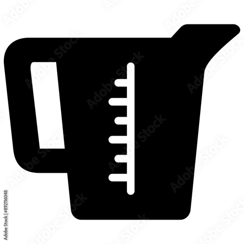 measuring cup icon illustration design with outline