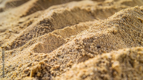 Coarse sand for construction or industrial purposes photo