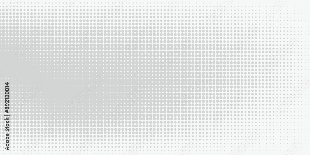 Dotted white gray pattern gradient light texture background. Abstract technology big data digital background.vector