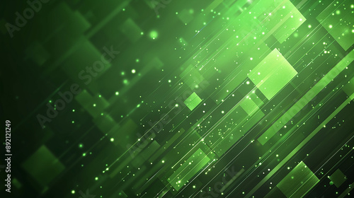 Abstract Green Geometric Pattern Background