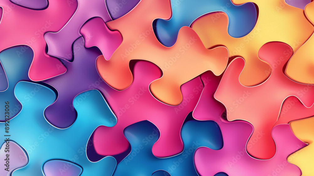 Free puzzle image in ribbon tape style, perfect for editing Free puzzle image in ribbon tape style, perfect for editing