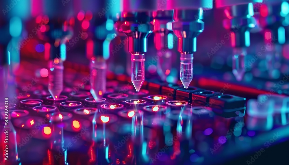 Diagnostics providing fast genetic diagnostics close up, rapid testing, vibrant, Fusion, diagnostic center backdrop Diagnostics providing fast genetic diagnostics close up, rapid testing, vibrant, Fusion, diagnostic center backdrop