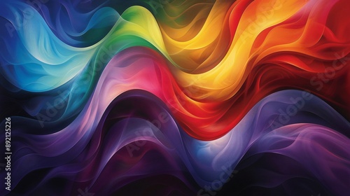 Wallpaper Mural Abstract Waves of Color Torontodigital.ca