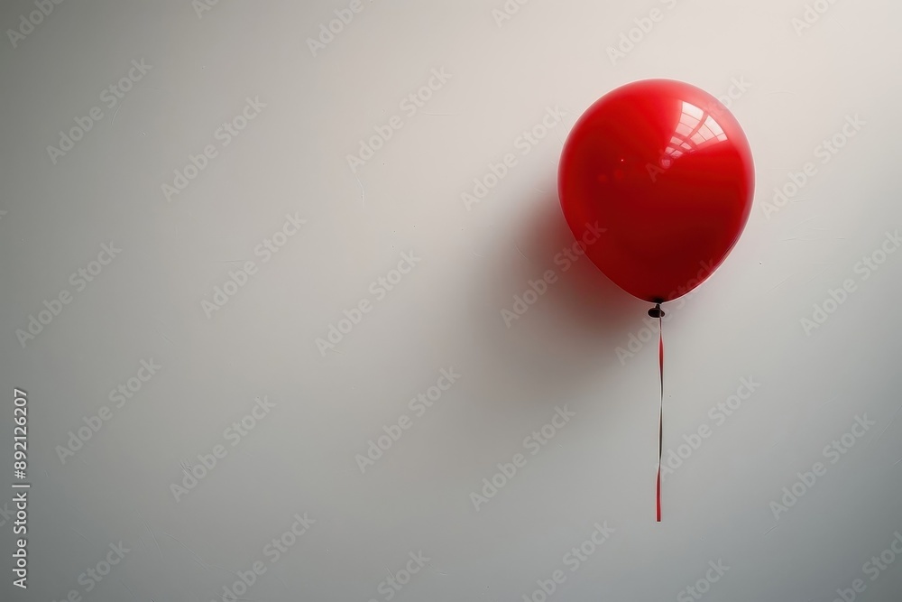 Highlights the simple beauty and elegance of a single helium balloon against a minimalist background. Highlights the simple beauty and elegance of a single helium balloon against a minimalist background.