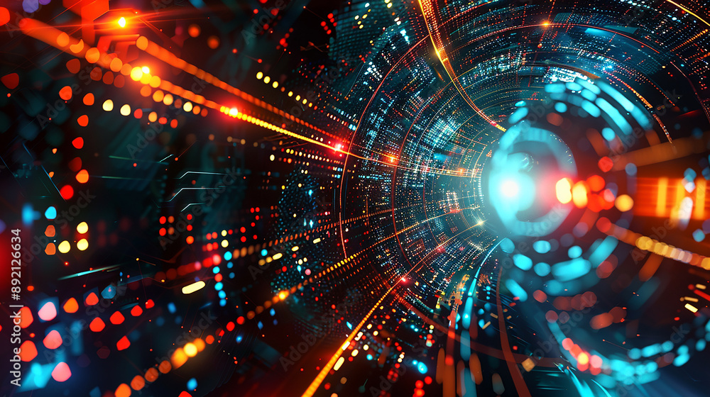 Obraz premium Abstract Technology Background with Circular