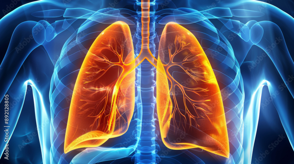 Lung X-ray revealed the presence of foreign objects in the lungs. Lung X-ray revealed the presence of foreign objects in the lungs.