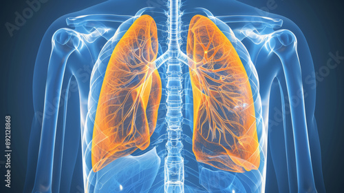 Lung X-ray revealed the presence of foreign objects in the lungs.