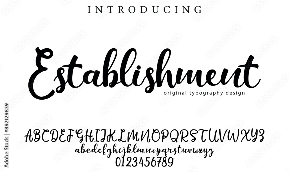 Establishment Font Stylish brush painted an uppercase vector letters, alphabet, typeface Establishment Font Stylish brush painted an uppercase vector letters, alphabet, typeface