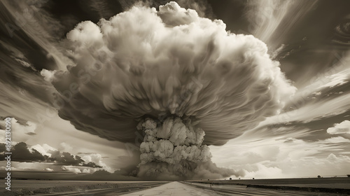 Explosion nuclear bomb mushroom cloud