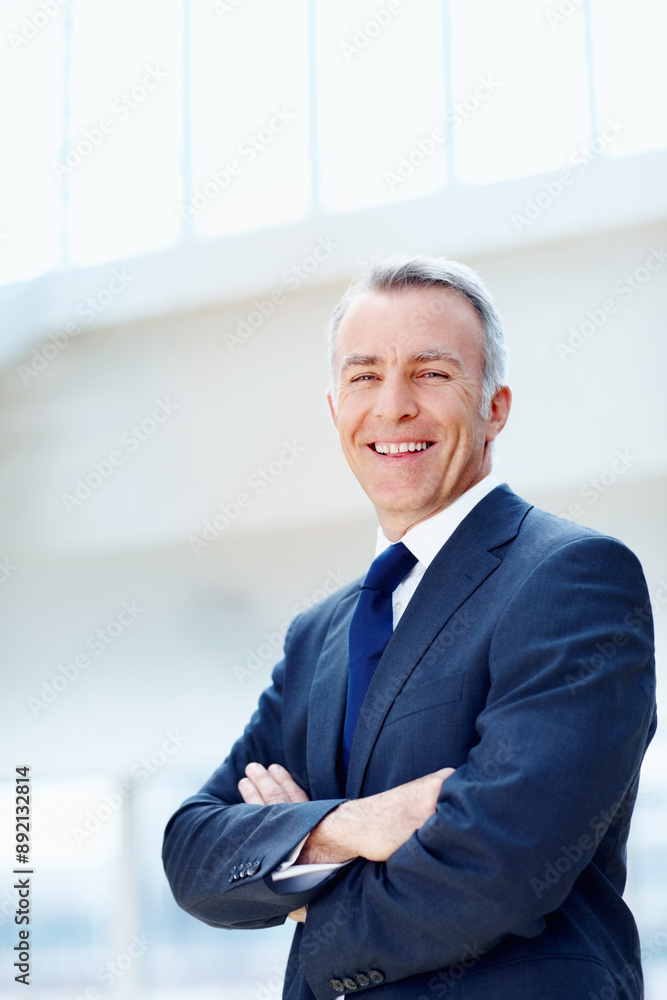 Office, pride and mature man in portrait for corporate firm, professional and ready for justice with smile. Workplace, male lawyer and confidence for executive tasks, business and career for attorney Office, pride and mature man in portrait for corporate firm, professional and ready for justice with smile. Workplace, male lawyer and confidence for executive tasks, business and career for attorney