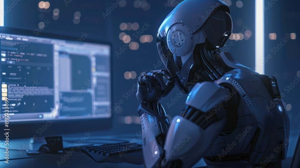 Ai Chatbots working and chatting in computer, Generative Ai Ai Chatbots working and chatting in computer, Generative Ai