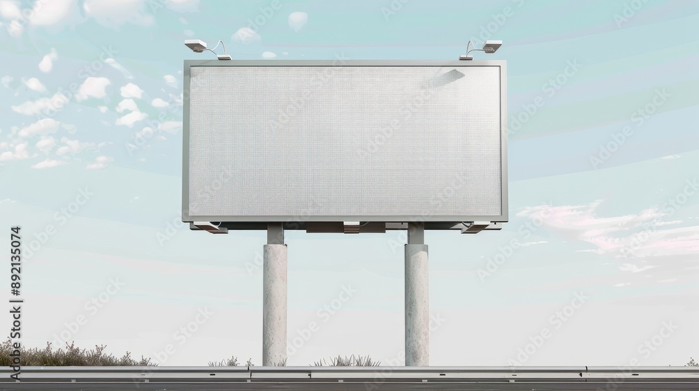 Empty advertising billboard frame Isolated on transparent background Empty advertising billboard frame Isolated on transparent background