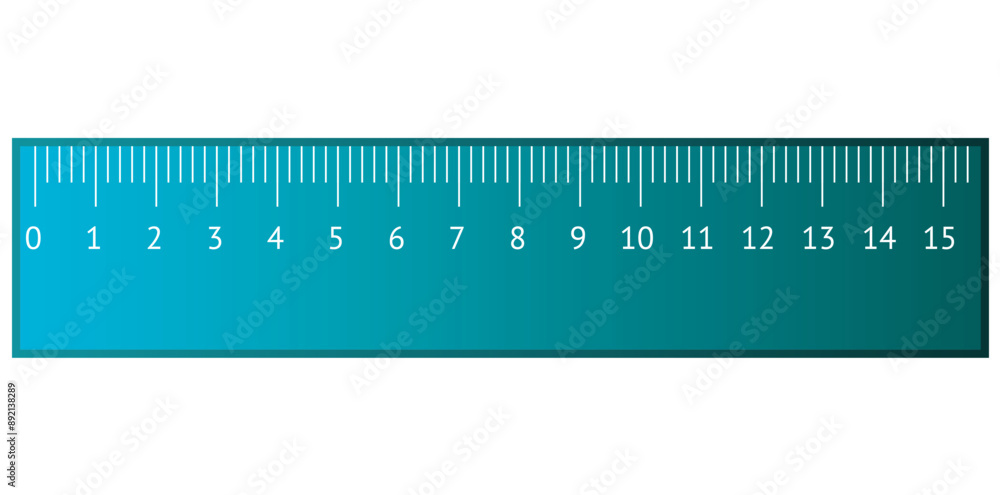 Horizontal Ruler Image Realistic Horizontal Ruler Icon Isolated On White Background, Measuring ...