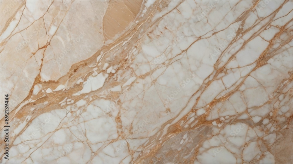 Fototapeta premium Sleek marble background with a subtle blend of light beige and creamy white, perfect for elegant presentations. 