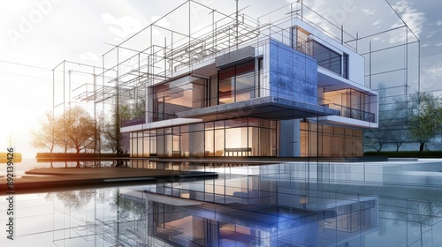 Transforming Imagination into Reality: Architects and Engineers Bring Architectural Designs to Life with 2D and 3D Construction Models. generated by AI