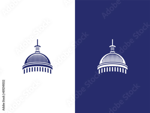 Capitol building logo icon vector template