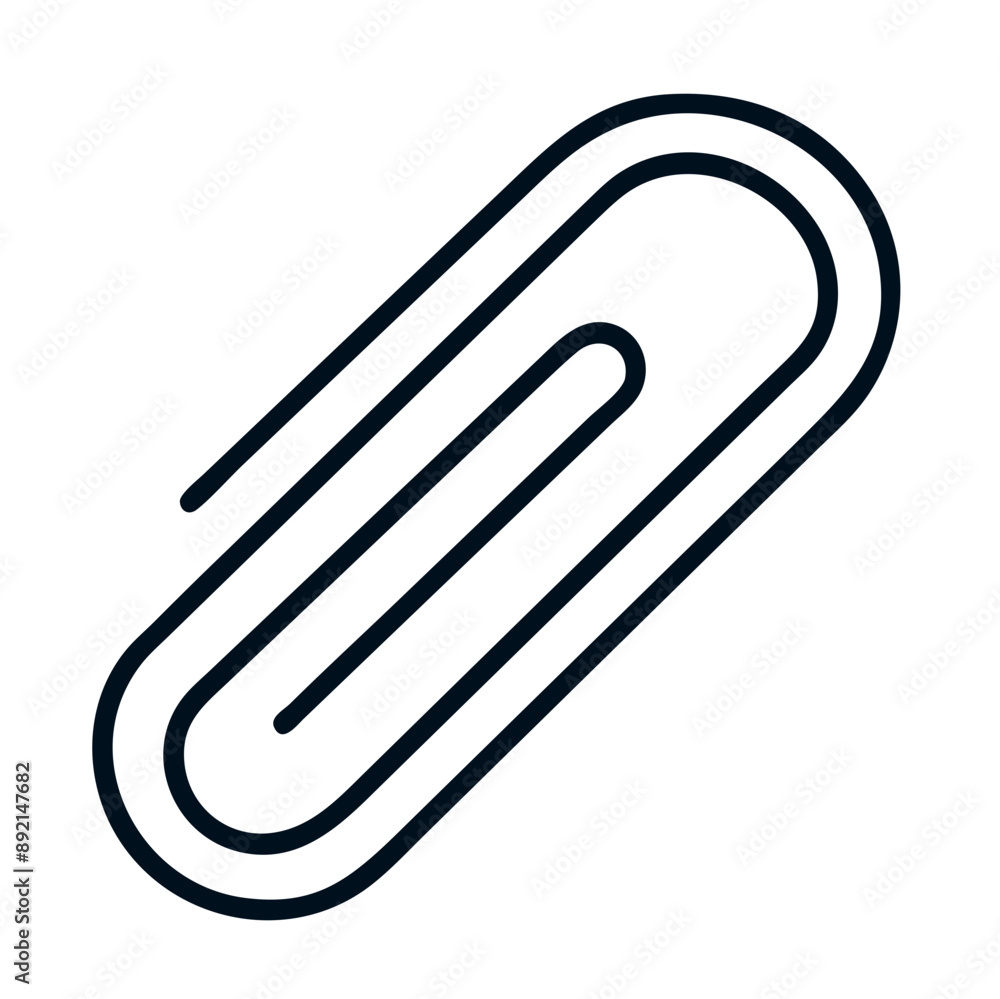 Black Line Art Paperclip Icon on Transparent Background
Black Line Art Paperclip Icon on Transparent Background