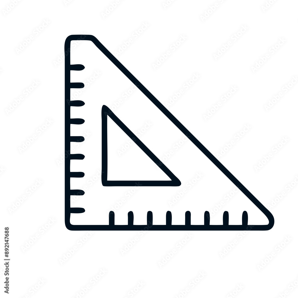 Black Line Art Triangle Ruler Icon on Transparent Background
Black Line Art Triangle Ruler Icon on Transparent Background
