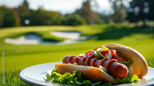 Hot Dog on a Golf Course