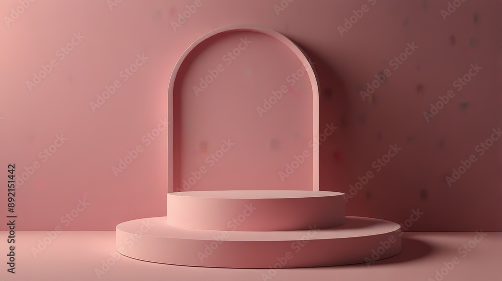 8K Product Showcase for demo display. 3d rendering. Round Podium Style. Pastel Color. 8K Product Showcase for demo display. 3d rendering. Round Podium Style. Pastel Color.