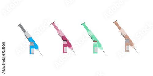 Syringe And Medicine Vial Icon
