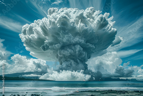 Explosion nuclear bomb mushroom cloud