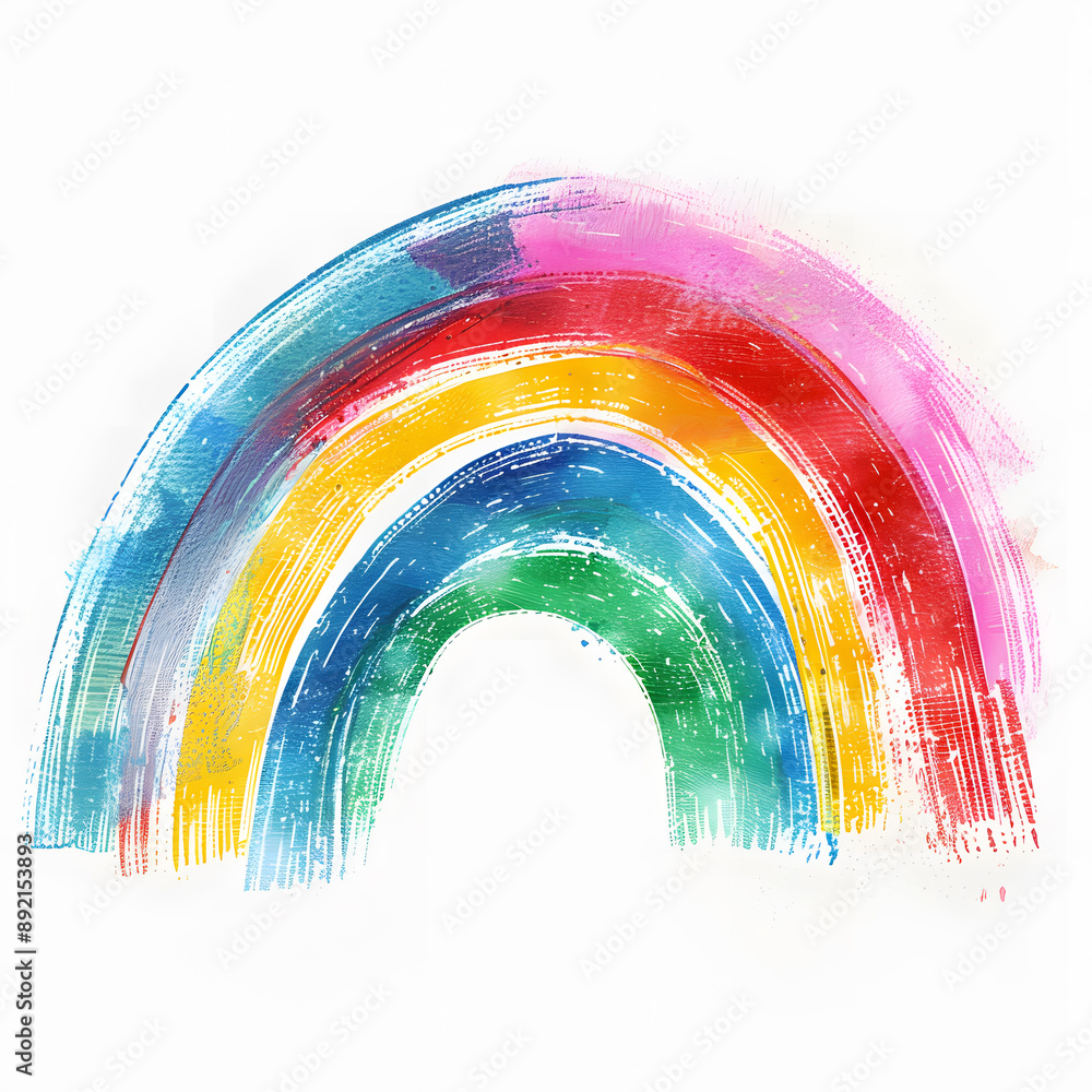 Fototapeta premium Watercolor LGBTQ rainbow isolated on white background
