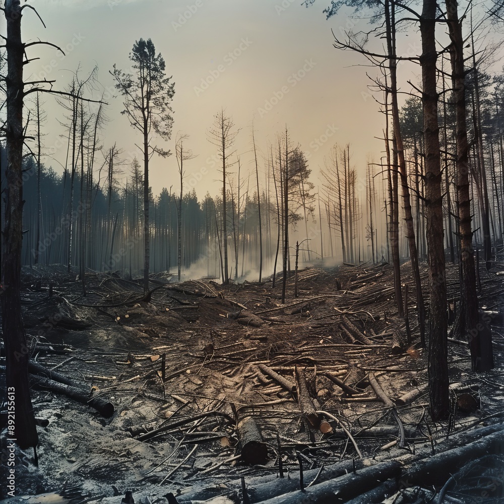 Deforestation – removal and destruction of flora, climate change, soil and water pollution.
