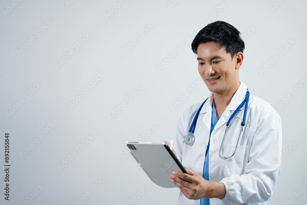 Medicine doctor hand working with modern digital tablet computer interface as medical network concept. Medicine doctor hand working with modern digital tablet computer interface as medical network concept.