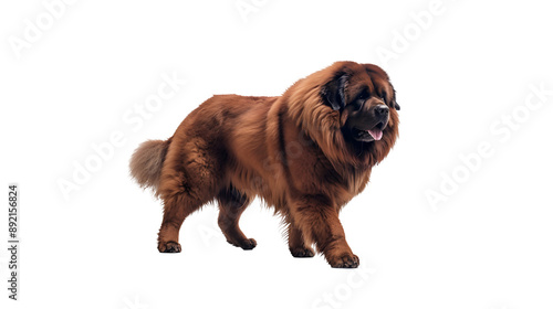 Tibetan mastiff walking, side view photo