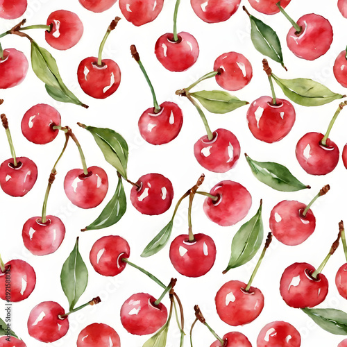 seamless pattern of cherry