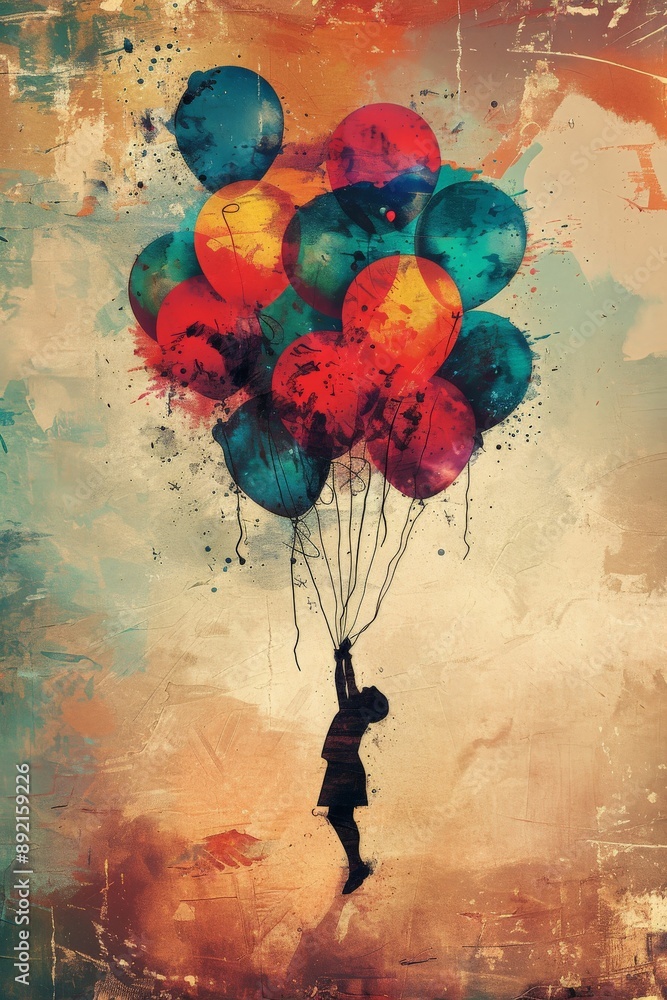 Φωτογραφία Super High Resolution of A symbolic illustration of a person letting go of stres