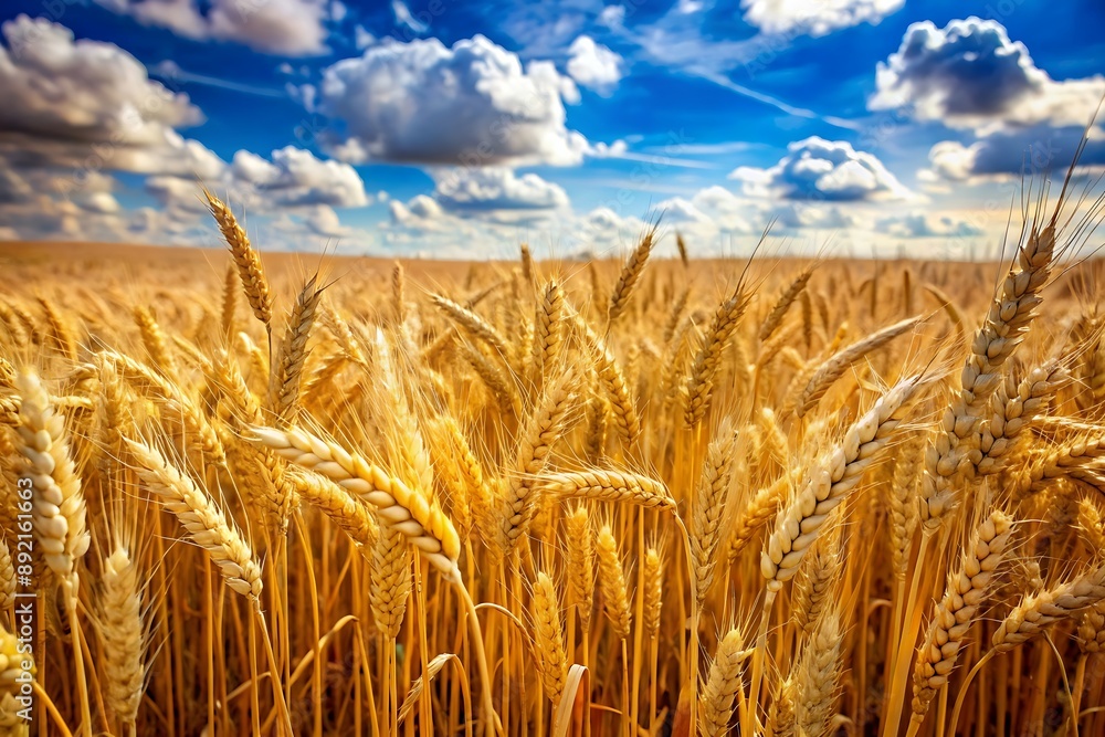 Picturesque Wheat Field and Clear Blue Sky. Photos. Images. Nature. Landscape. Countryside. Picturesque Wheat Field and Clear Blue Sky. Photos. Images. Nature. Landscape. Countryside.