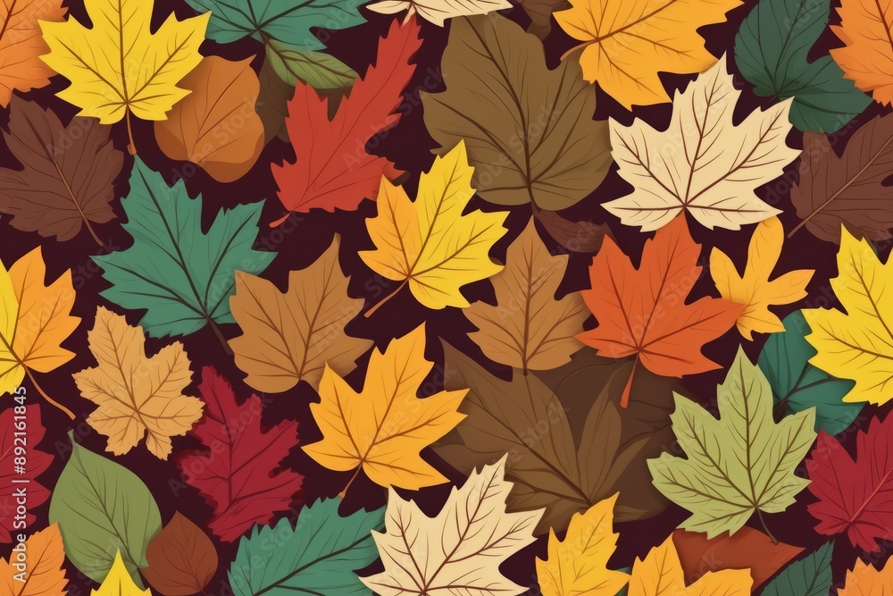 autumn leaves seamless pattern autumn leaves seamless pattern
