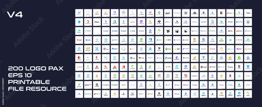 Fototapeta premium set logos with various themes for your business