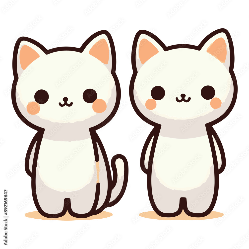 cute cat sticker vector illustration cute cat sticker vector illustration